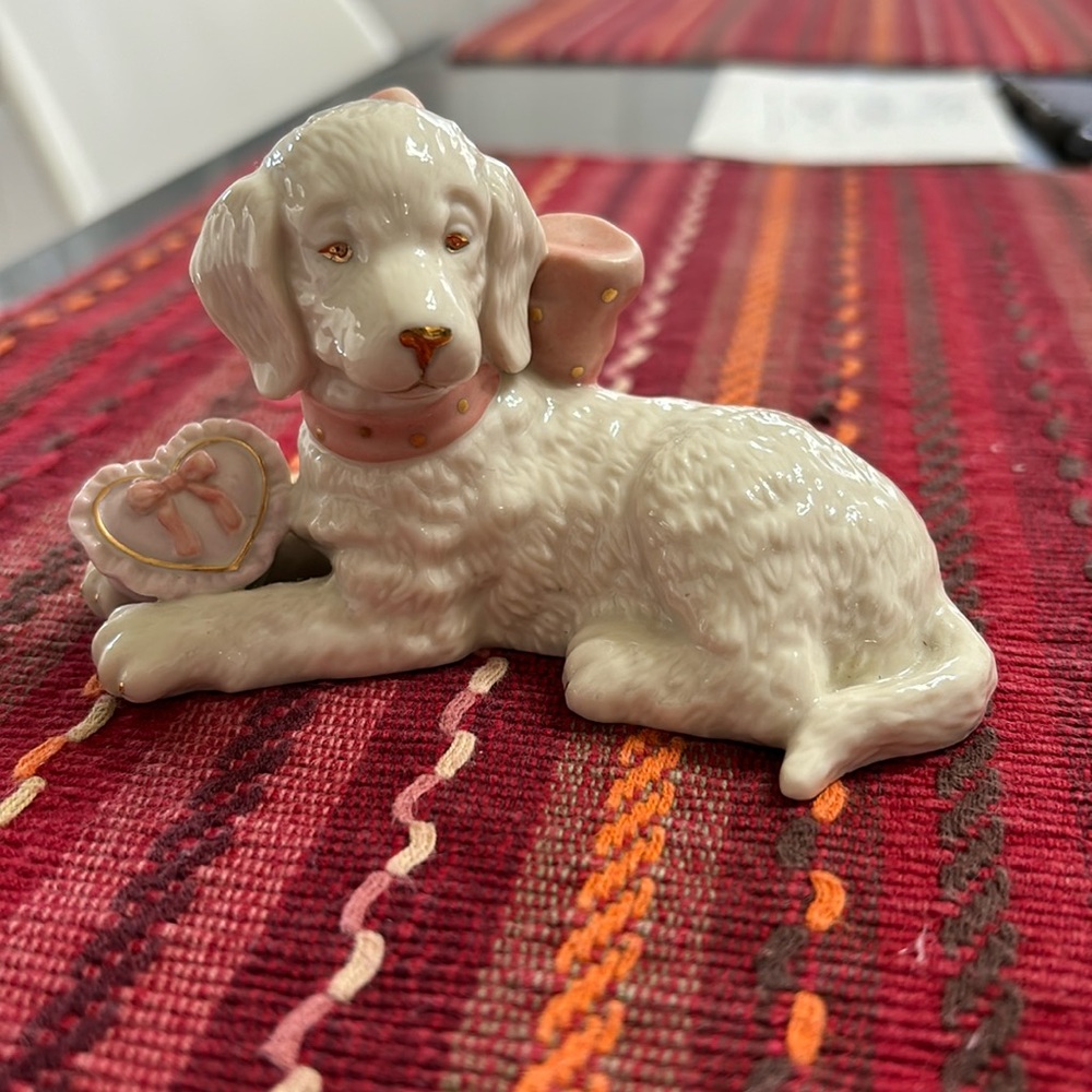 Lenox 2002 A Golden Year of Puppies "My Golden Valentine February" retired